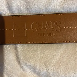 Chaps Cognac Colored Leather Belt Size40…. Sold As A Mans Belt But Is Unisex.. thumbnail 5