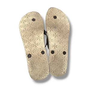 Tory Burch Fox Print‎ Flip Flops Womens 12 Cream Thong Sandals Logo Summer Beach thumbnail 4