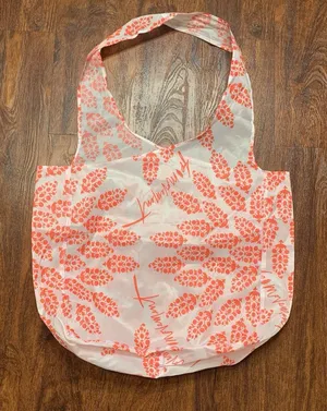 Free People FP Movement Reusable Tote Bag Coral Pink Floral Ripstop Shopper thumbnail 1
