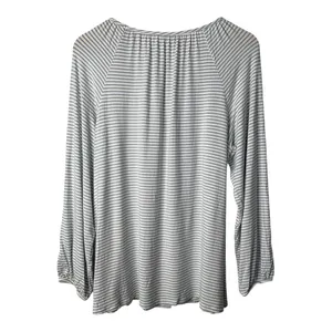 LAKE‎ Pajamas Pima Long Sleeve Top Womens L Blue Striped Modal Lounge Sleepwear thumbnail 5