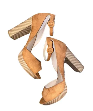 Sun + Stone Womens Reeta Faux Leather Peep Toe Platform Sandals Shoes Sz 11 thumbnail 1