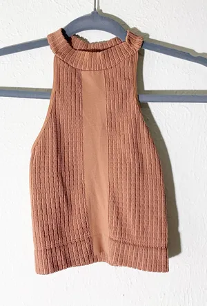Free People Seamless Mock Neck Crop Tank XS/S thumbnail 1