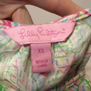 Lilly Pulitzer Classic Print Tank Mini Dress Cinch Tie Waist Pockets Size XS thumbnail 3