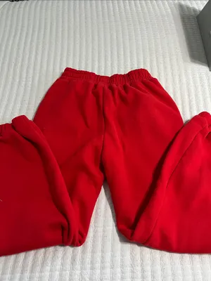 Comfort Red Women's Joggers with Elastic Waist and Cuffed Ankles thumbnail 4