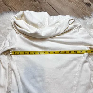 Free People Ivory Long Sleeve Cowl Neck Top. Size Medium. New Without Tags. thumbnail 5