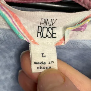 Pink Rose Lightweight Long Sleeve Hoodie Women's L thumbnail 6