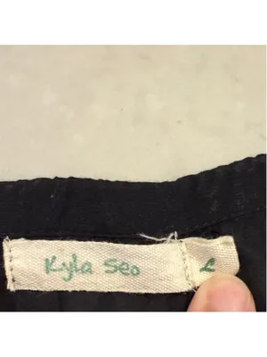 Kyla Seo Black Embroidered Top Women's Large thumbnail 7