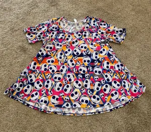LuLaRoe The Nightmare Before Christmas Women’s Short Sleeve Tunic Size XL thumbnail 1