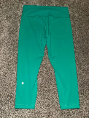 Lululemon Wunder Train High-Rise Crop Leggings Maldives Green Size 14 thumbnail 4
