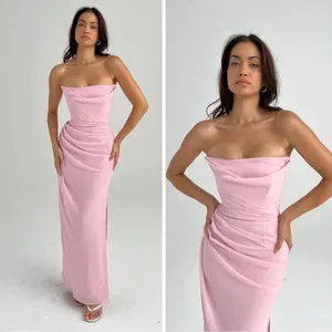 NWOT HOUSE OF CB Adrienne Strapless Maxi Gown Dress in Pink Size XL a-c cup thumbnail 3