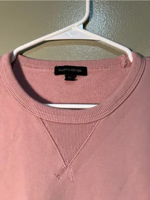 Banana Republic Women's Size Medium Crewneck Sweatshirt‎ Light Pink Clean Terry thumbnail 5