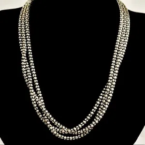 SILPADA 3-Strand Sterling Silver Popcorn Necklace NIB thumbnail 1