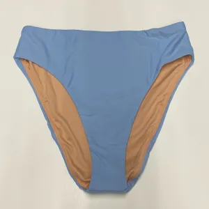 J Crew Swimsuit Womens M Blue High Rise bikini bottom Cheeky 80s Beach BF178‎ thumbnail 1