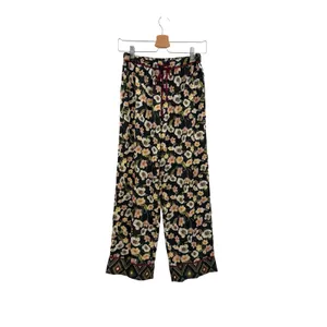 Bed To Brunch Floral Wide Leg Crop Pull‎ On Lounge Pajama Pants Boho XS thumbnail 2