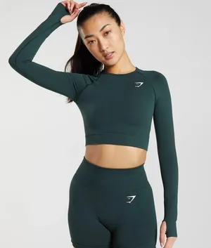 Gymshark Vital Long Sleeve Crop Top Size Medium thumbnail 1