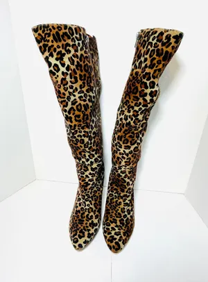 Leopard Animal Print Knee High Boots thumbnail 5