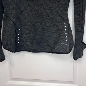 Women Nike Gray Quarter-Zip Pullover thumbnail 7