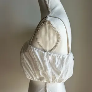 Daily Drills White Bubble Bra Gathered Preppy Activewear Size Medium thumbnail 4
