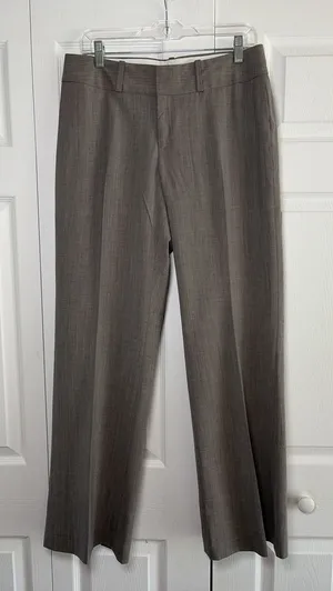 Banana Republic Jackson Fit Trouser Womens 10 Brown Wool Stretch Pants Size 10 thumbnail 1
