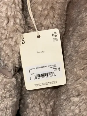 a.n.a. A New Approach NWT Faux Fur Shearling Midweight Coat Womens S Latte Beige thumbnail 7