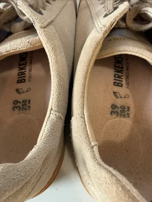 Birkenstock Suede Lace-Up Sneakers in Blush Tan thumbnail 5
