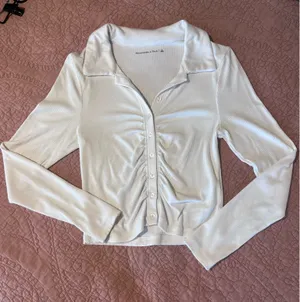 Abercrombie White Button Down Top Small thumbnail 7