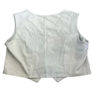 Colorful Fashion Womens Beige Button-Up Vest thumbnail 2