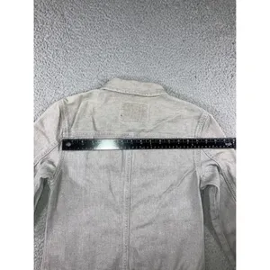 Vintage Guess USA Women M Gray Denim Trucker Jacket 90s American Tradition Flaw thumbnail 16