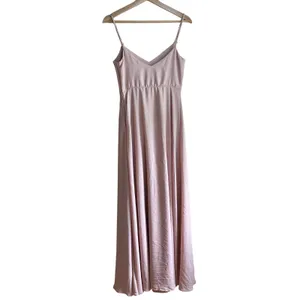Show me your mumu pink blush v-neck maxi dress side zip women's size small flowy thumbnail 7