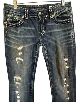 Miss Me Distressed Jeans Cut-Off Capri Cropped Denim Women’s Size 29 thumbnail 3