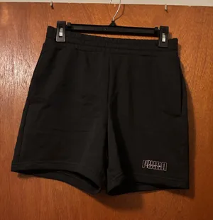 Puma Small Black Athletic Shorts with Subtle Logo thumbnail 1