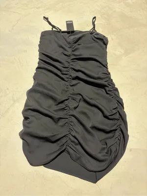 Nastygal NWT Black ruched mini dress 8 thumbnail 6
