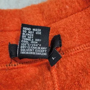 Sandro Sportswear Womens Coat Jacket Large Orange Wool Double Breasted Belted thumbnail 15