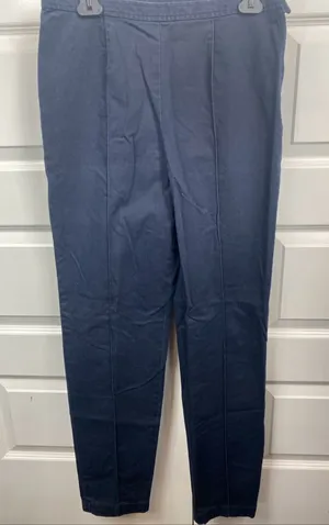 Vintage Ralph Ralph Lauren Pointe Pants Side Zip Career Casual Blue 12 Inseam 31 thumbnail 1