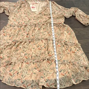 New With Tags Entro Ruffle Tiered Floral Print Dress Sz M thumbnail 8