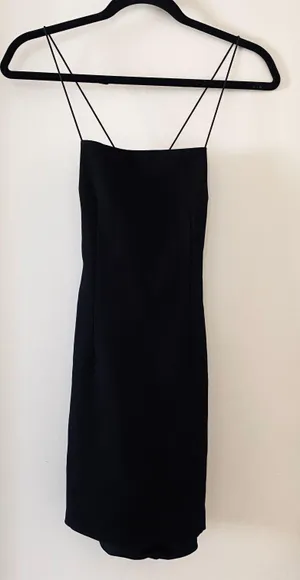 Tiger Mist Clarity Strappy Backless Black Bodycon Mini Dress thumbnail 3