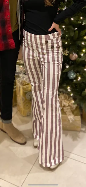 The Children's Education Center Striped Bell Bottom Pants thumbnail 1