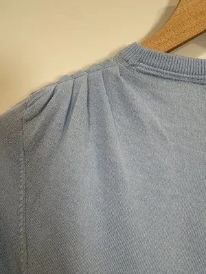 🌟 Lk Bennett 🌟 Dora Crew Neck Merino Wool Cotton Blend Sweater Blue Xs thumbnail 10