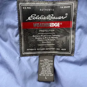 Eddie Bauer‎ Goose Down Weatheredge Puffer Jacket Womens Large Periwinkle Zip-Up thumbnail 3