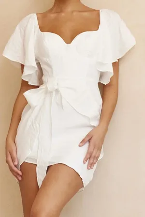 Selfie Leslie Aphrodite Molded Bust‎ Angel Sleeve Wrap Dress Size XXL NWT thumbnail 1