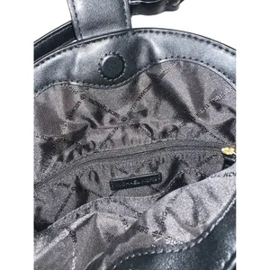 Michael Kors Gabby Small Hobo Crossbody Bag Black MK Logo Gold Hardware Purse‎ thumbnail 6