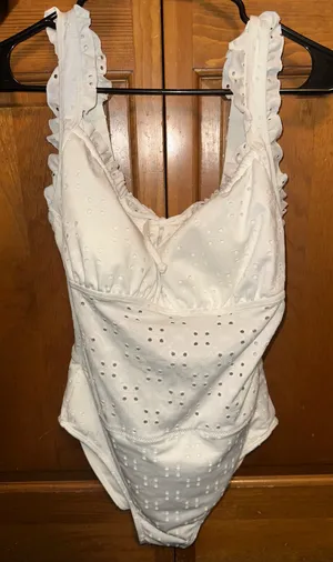 White one-piece swimsuit thumbnail 1