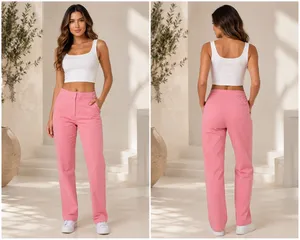 🌸 Zara Basic Pink Ruffled Pocket Trousers - Size S thumbnail 2