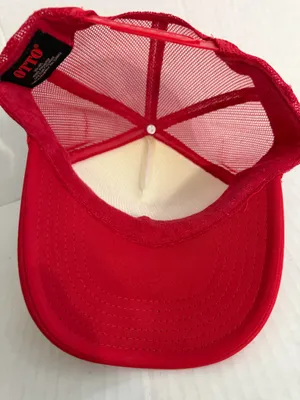 OTTO Red and White 'BASEBALL' Trucker Hat thumbnail 6
