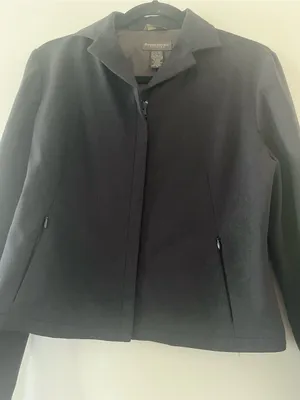Vintage 90s Banana Republic Gray Wool Zip Up Blazer Jacket Small Career Preppy thumbnail 3