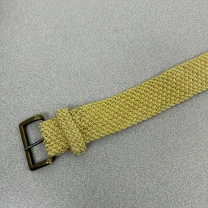 Lauren Ralph Lauren Belt Womens OS Gold Woven Braided Brass Buckle Preppy Boho thumbnail 3