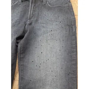 NYDJ Dark Wash Rhinestone Jeweled 10P Bootcut Denim Jeans thumbnail 2