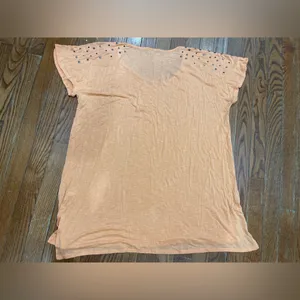 Mossimo Denim Chic Orange Studded Women's Tee thumbnail 9