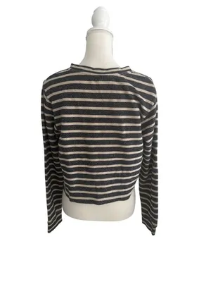 CLUB MONACO Striped Long Sleeve Top Size Small thumbnail 2