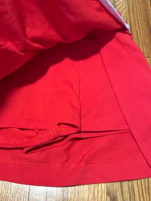 Adidas Essential red color pop side slit athletic skirt skort size XXS NWT thumbnail 4